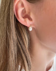 Petite Oval Pearl Studs