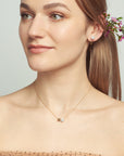 Gold Pearl Duo Pendant Necklace