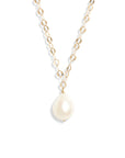 Oval Shimmer Baroque Pendant Necklace
