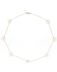Pearl Flower Station Necklace