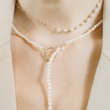 Gold Blossom Keshi Pearl Pull Through Necklace