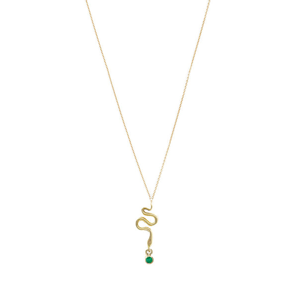Serpent Gemstone Pendant Necklace
