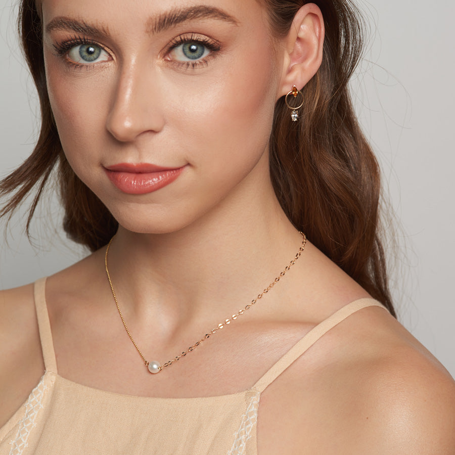 Contrast Shimmer Bead Pearl Necklace POPPY FINCH