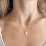 Triple Pearl Pendant Necklace