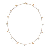 Pearl Gold Confetti Dangle Necklace