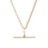 Linear Bar Diamond Necklace