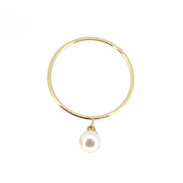 Baby Pearl Charm Ring