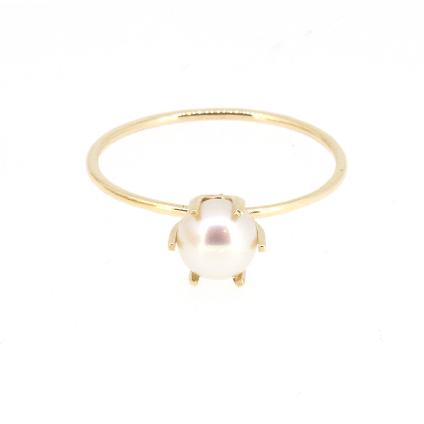 Pearl Solitaire Ring 5mm