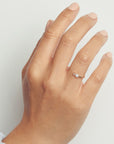 Baby Pearl Diamond Open Ring