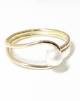 Pearl Clip Gold Ring