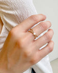 Crisscross Pearl Ring