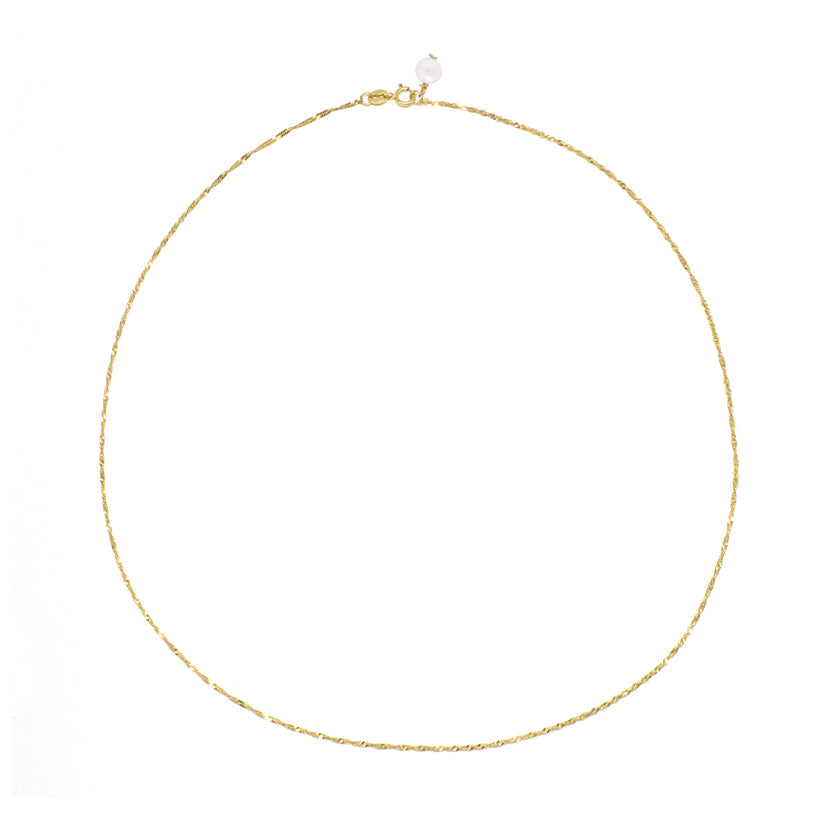 14K Gold Shimmer Chain Necklace