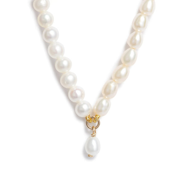 Contrast Petite Keshi Pearl Necklace