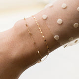 18K Shimmer Beaded Duo Bracelet