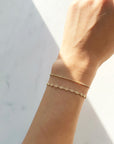 18K Beaded Flower Bracelet