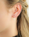 Triple Baby Pearl Linear Earrings