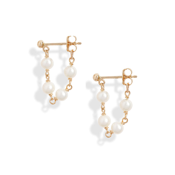 Baby Pearl Wrap Around Earrings