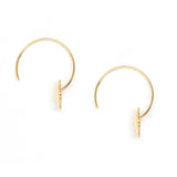 Gold Petal Circle Earrings
