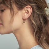 Gold Petal Circle Earrings