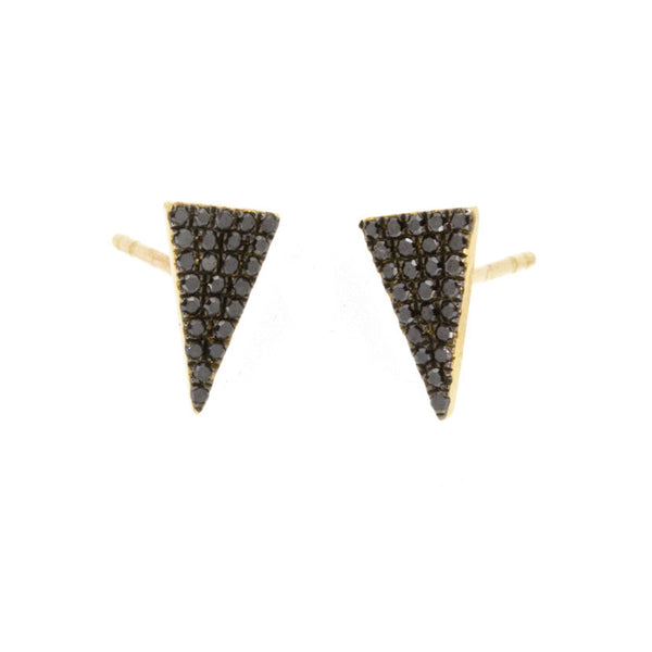 Black Diamond Baby Triangle Studs