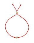 14K Adjustable Cord Bracelet - Diamond Dome
