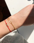 Double Box Shimmer Chain Bracelet