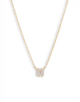 Double White Sapphire Baguette Necklace