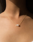 Double Pearl Necklace