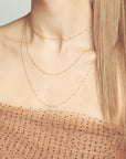 Petite Gold Bead Necklace