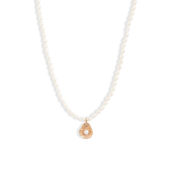 Gold Petal Keshi Pearl Necklace