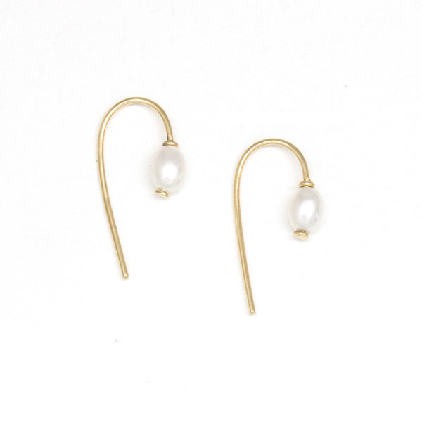 Petite Keshi Hook Earrings