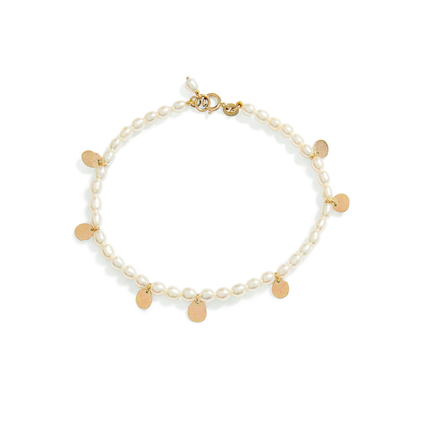 Keshi Pearl Gold Confetti Bracelet