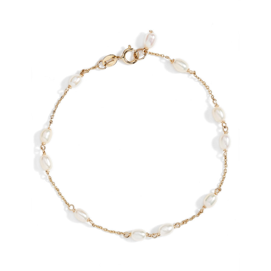 Spaced Keshi Pearl Bracelet