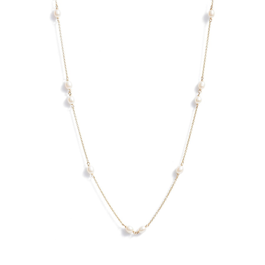 Spaced Keshi Pearl Necklace