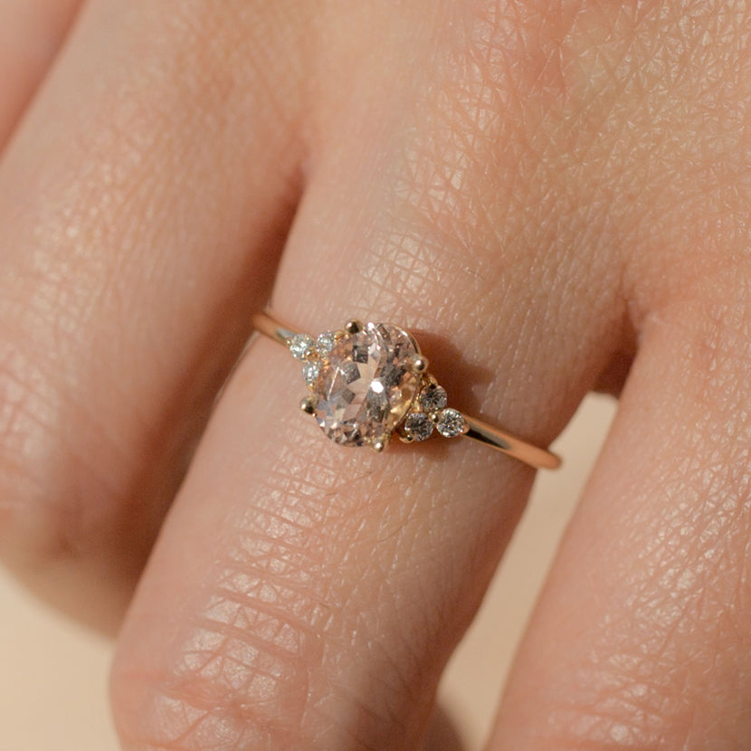 Morganite Diamond Ring