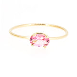 Oval Baby Pink Topaz Ring