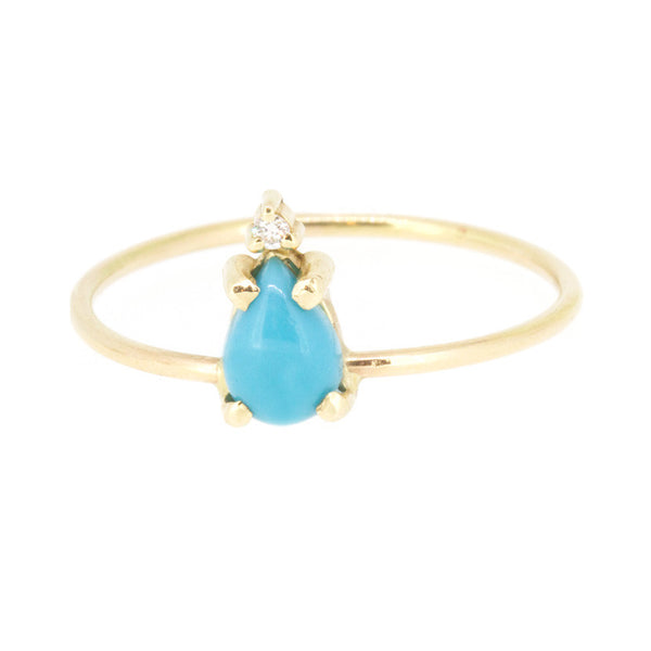 Turquoise Diamond Ring