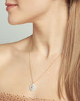 Petal Pearl Ruby Pendant Necklace