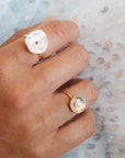 Petal Pearl Ruby Ring