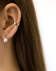 Petite Ball Pearl Duo Earrings