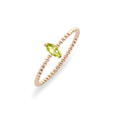 Marquise Gemstone Bead Ring