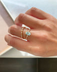 Oval Gemstone Diamond Ring