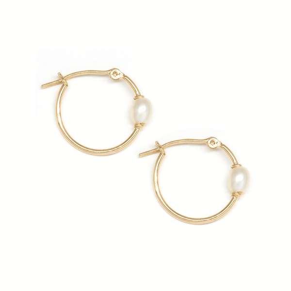 Keshi Pearl Small Hoop Earrings