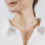 Keshi Pearl Shimmer Contrast Necklace