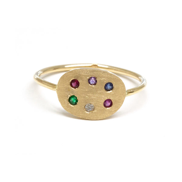 Rainbow Gemstone Ring