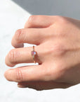 Rose Cut Moonstone Diamond Ring