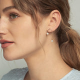 Crescent Hi-Lo Petite Pearl Earrings