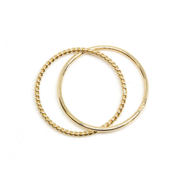 Skinny Gold Crisscross Ring