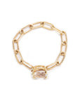 White Topaz Chain Ring