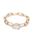 White Topaz Chain Ring